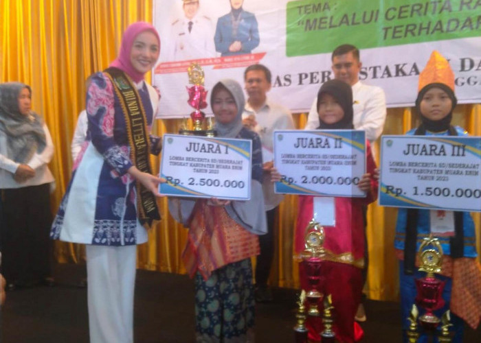 Aprila Sanjaya, Siswi SDN 3 Muara Enim Raih Juara Pertama Story Telling Tingkat Kabupaten Muara Enim