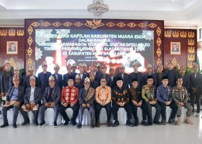 Kafilah Muara Enim Diberangkatkan ke Muba untuk Ikuti MTQ Tingkat Provinsi Sumsel ke-XXX