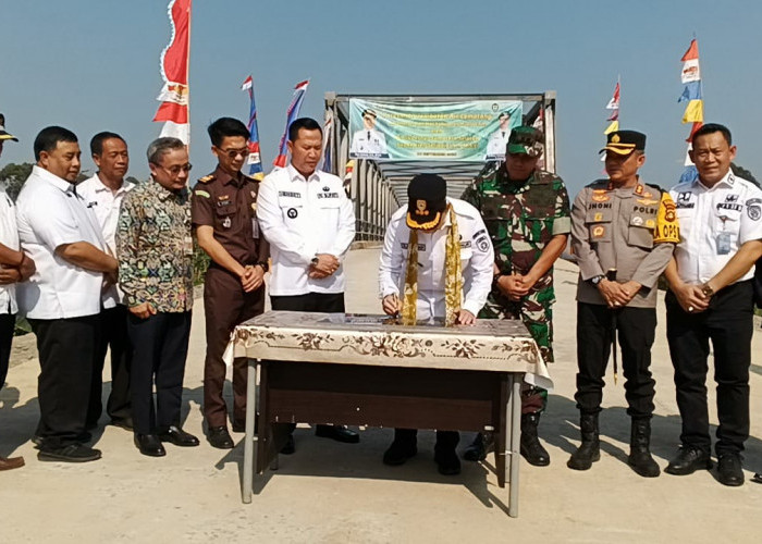 Alhamdulillah! Jembatan Air Lematang Desa Ujan Mas Lama Akhirnya Diresmikan Pj Gubernur Sumsel