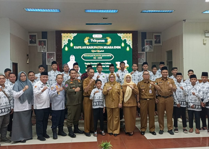 Plt Bupati Sumarni Lepas Kafilah MTQ, Targetkan Muara Enim Masuk 3 Besar 