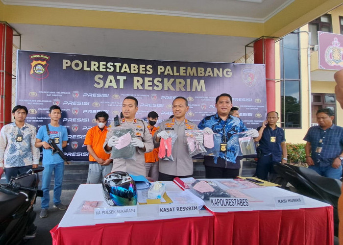 Satreskrim Polrestabes Palembang Polda Sumatera Selatan Tangkap 3 Spesialis Pelaku Curanmor 15 TKP