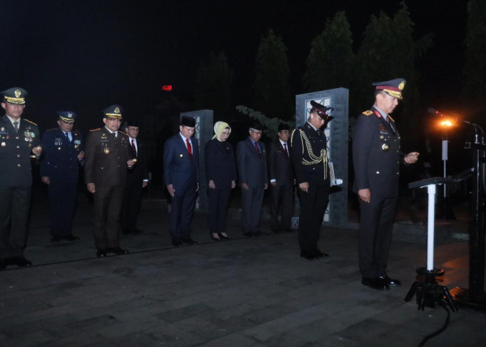 Forkopimda Sumsel Gelar Apel Penghormatan Renungan Suci di Makam Pahlawan Ksatria Ksetra Siguntang