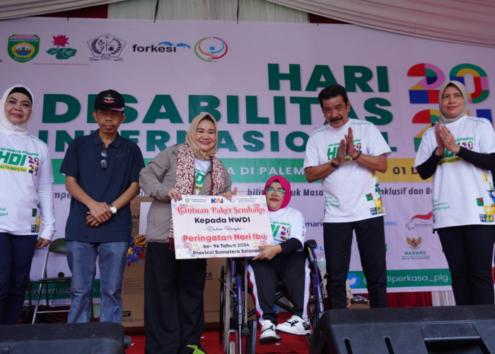 Pj Ketua TP PKK Sumsel Melza Elen Setiadi Beri Motivasi Para Penyandang Disabilitas