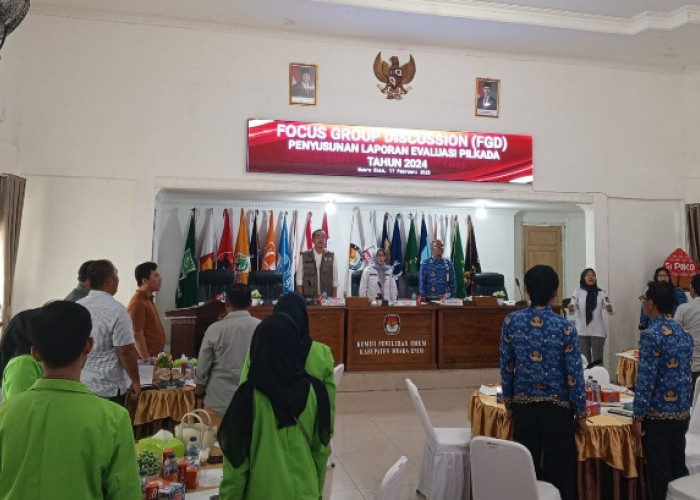 KPU Muara Enim Gelar FGD Penyusunan Laporan Evaluasi Pilkada 2024