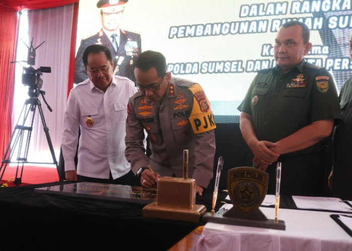 Wagub Sumsel Groundbreaking  Pembangunan Rumah Subsidi Layak Huni Bagi Pegawai dan Anggota Polri