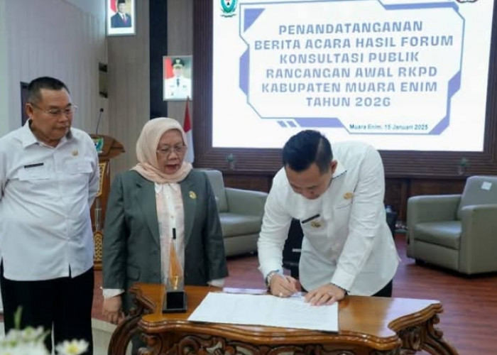 Pj Bupati Muara Enim Harapkan Penyusunan RKPD 2026 Mampu Dorong Pemanfaatan Ekonomi Lokal