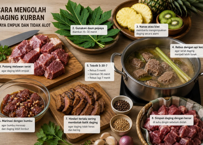Cara Mengolah Daging Kurban Supaya Empuk dan Tidak Alot