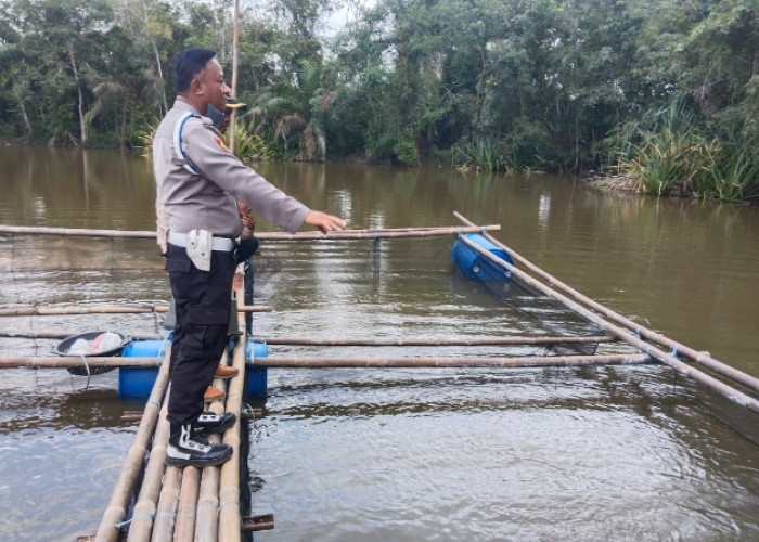 Bhabinkamtibmas Polsek Rambang Cek Perkembangan Lahan Desa P2B