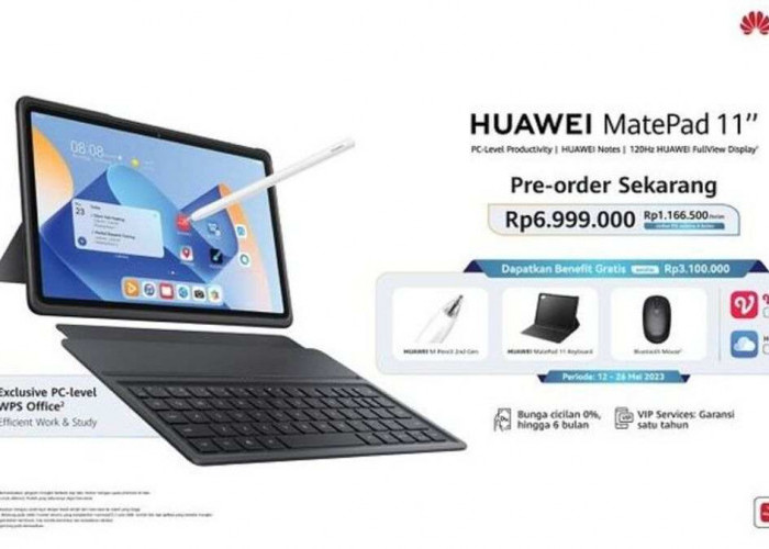 Huawei MatePad 11 2023, Tablet Terbaik dengan Kapasitas Baterai Besar 7.250 mAh , Cek Harganya Disini