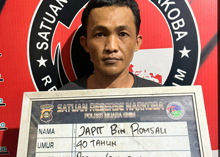 Satresnarkoba Polres Muara Enim Ringkus Pengedar Sabu, Segini Barang Bukti Diamankan