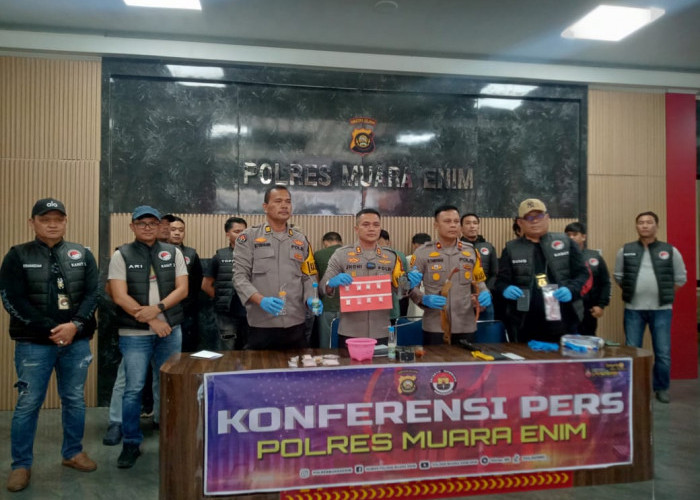 Polres Muara Enim Gerebek 'Kampung Narkoba' di Karang Mulya, 4 Orang Pelaku Diamankan