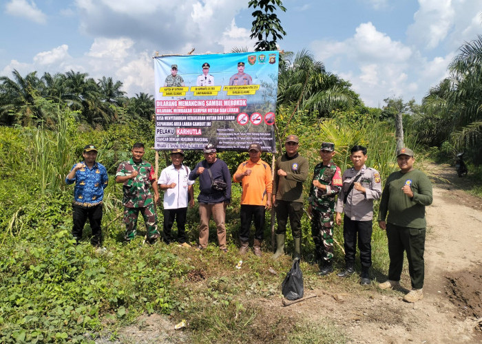Cegah Karhutla, Pemerintah dan TNI-Polri Pasang Spanduk Edukasi untuk Masyarakat