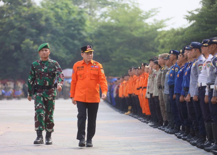 Pj Gubernur Pimpin Apel dan Simulasi Mitigasi Bencana Banjir di Provinsi Sumsel