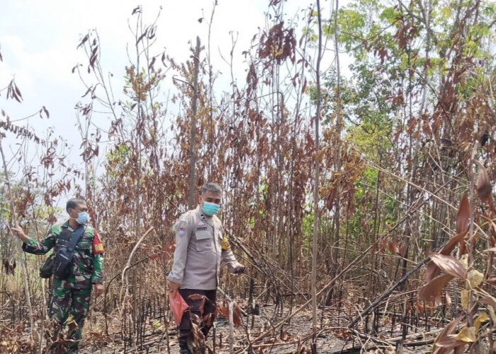 Bhabinkamtibmas dan Babinsa Sisir Perbatasan Cegah Karhutla