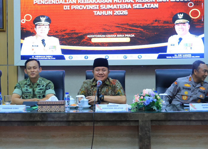 Gubernur Herman Deru Minta Semua Pihak Perkuat Pencegahan Karhutla di Sumsel