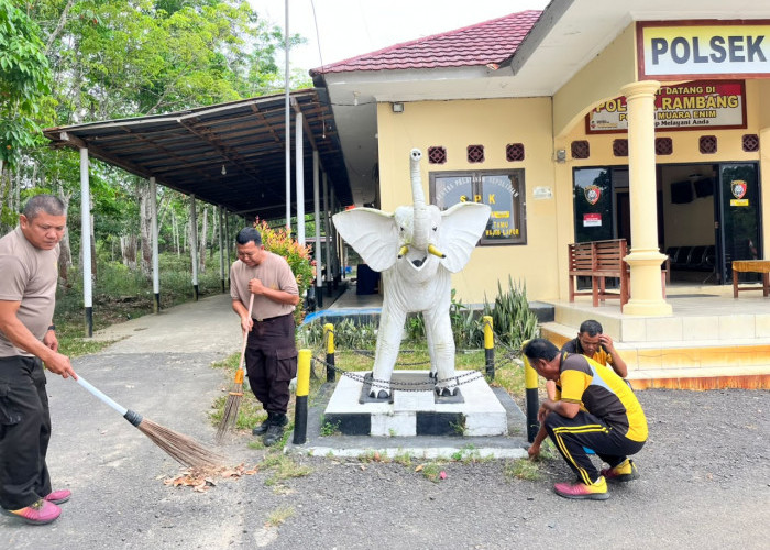 Wujudkan Lingkungan ASRI, Polsek Rambang Dukung BELIDA Polda Sumsel