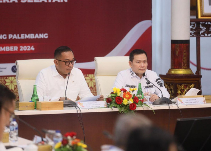 Kejar Target Pertumbuhan Ekonomi 8 Persen, Wamen Investasi dan Hilirisasi Rapat Bersama Pj Gubernur Sumsel