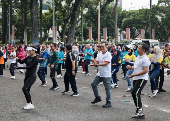 Sekda Bersama Jajaran OPD Sumsel Ikuti Senam Kebugaran Jasmani