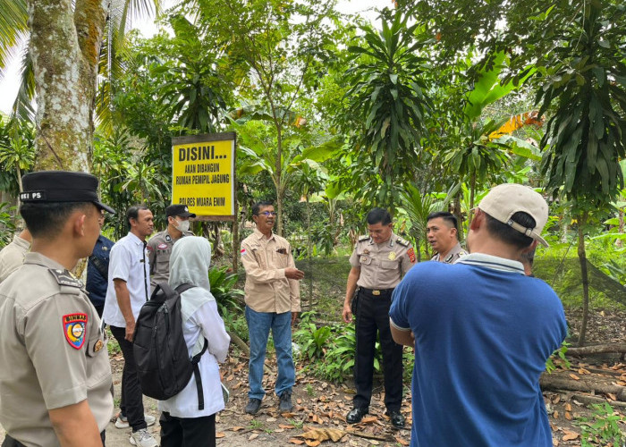 Sat Binmas Polres Muara Enim Survei Lokasi Bantuan Mesin Pengering Jagung