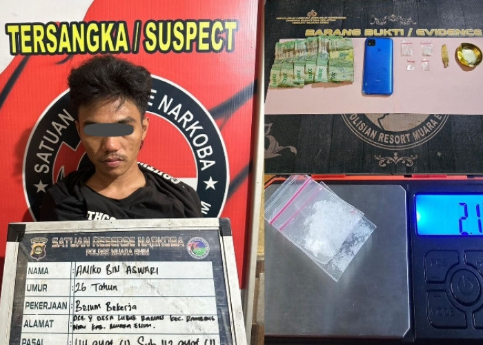 Nyambi Jual Sabu, Mahasiswa Ini Ditangkap Satresnarkoba Polres Muara Enim