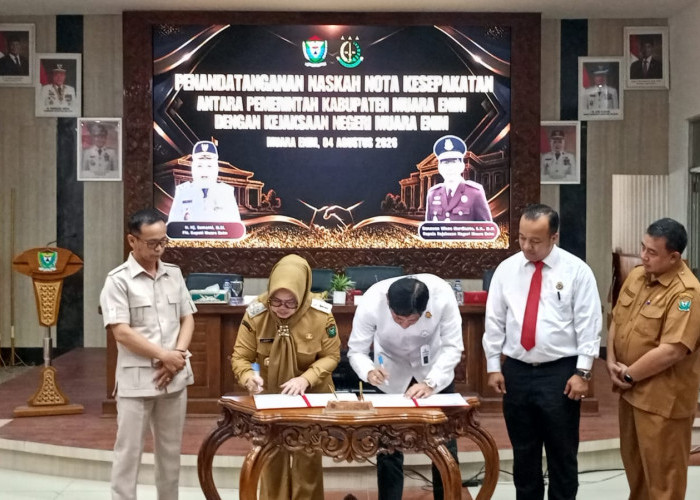 Pemkab dan Kejari Muara Enim Teken MoU Pendampingan Hukum