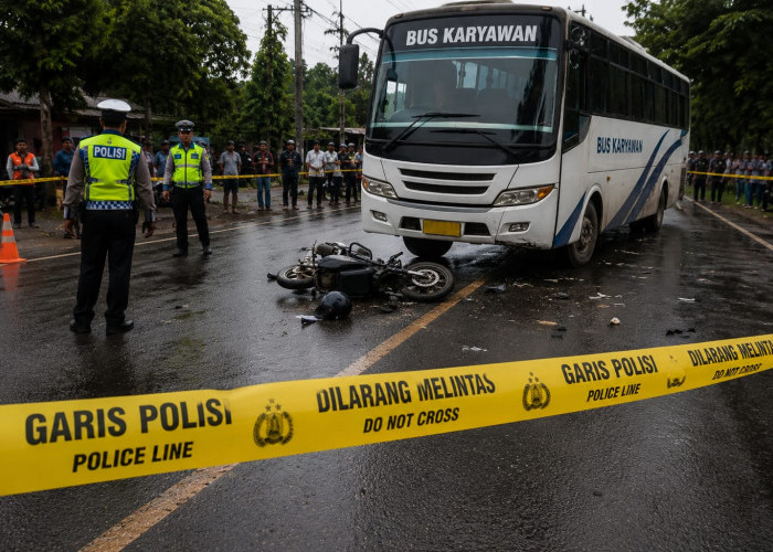 Kecelakaan Maut di Jalan Lintas Desa Karang Raja Muara Enim, Pelajar Meninggal Usai Ditabrak Bus Karyawan