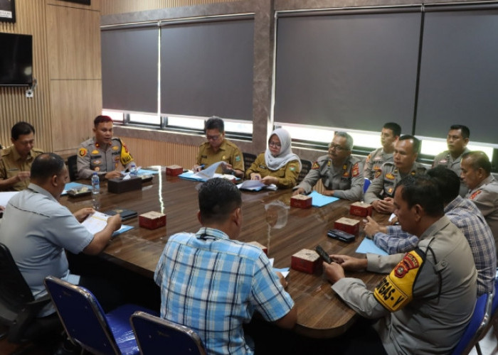 Polres Muara Enim Gelar Rapat Kesiapan Ketahanan Pangan Bersama Dinas Terkait