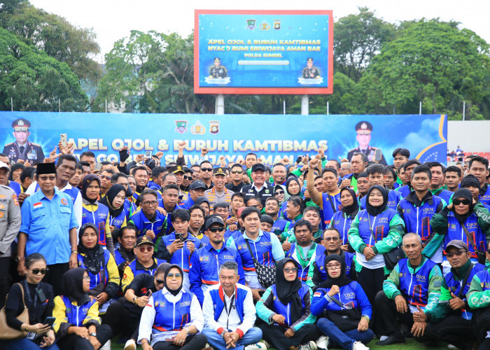 Hadiri Apel Kamtibmas Ojol dan Buruh, Herman Deru Tekankan Kolaborasi Jaga Stabilitas Sumsel