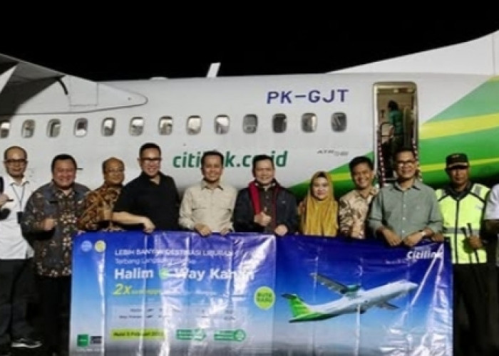 Pj Gubernur Sumsel Hadiri Peresmian Rute Penerbangan Jakarta-Way Kanan