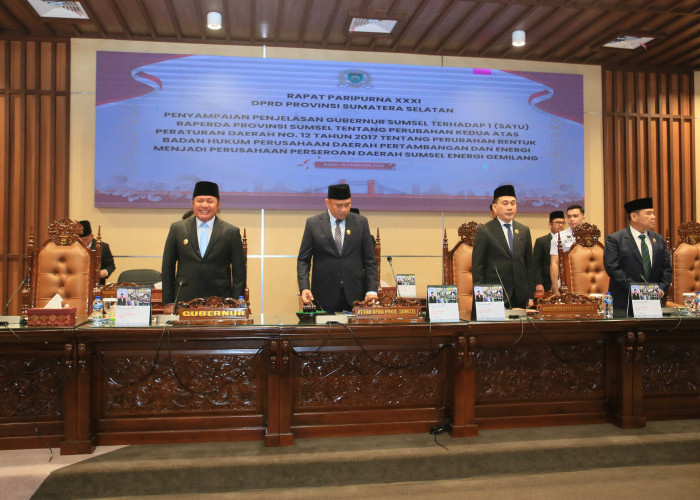 Penguatan BUMD untuk PSN, Gubernur Herman Deru Sampaikan Raperda Perubahan PT Sumsel Energi Gemilang