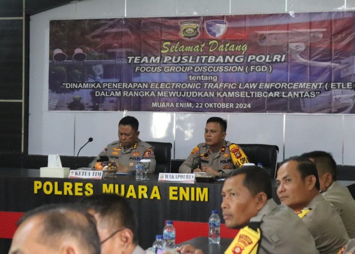 Puslitbang Polri Gelar Penelitian  Penerapan ETLE Polres Muara Enim