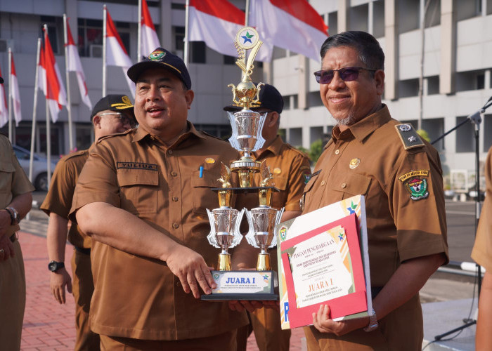 Tebat Agung Raih Terbaik I Perpustakaan Desa Tingkat Kabupaten Muara Enim