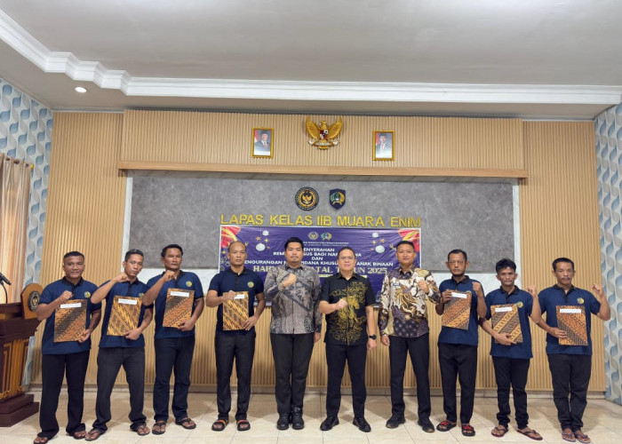 7 Warga Binaan Lapas Muara Enim Terima Remisi Natal