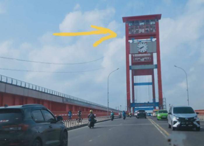 Wisata Paling Keren di Palembang Naik Puncak Menara Jembatan Ampera, Panorama Indah dari Ketinggian 75 Meter 