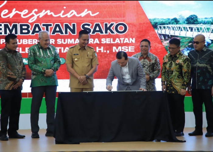 Pj Gubernur Sumsel Resmikan Jembatan Sako (T3) di Kabupaten OKU