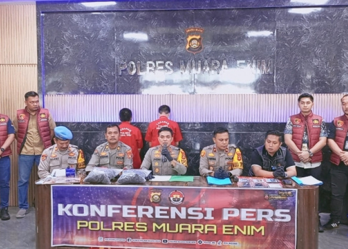 Polres Muara Enim Amankan 2 Tersangka Penambangan Batu Bara Ilegal