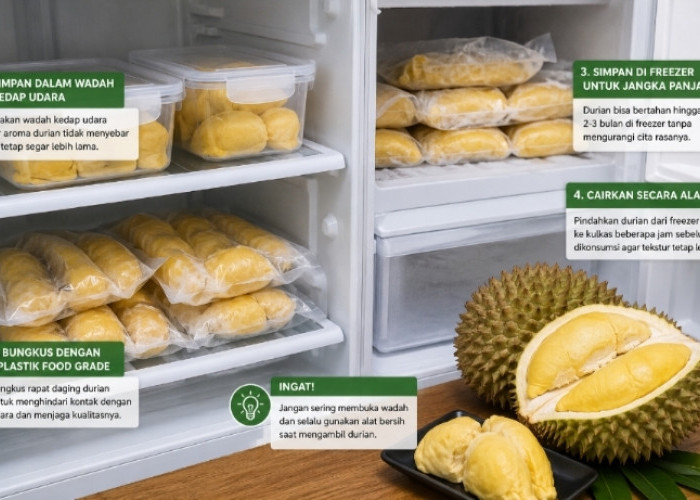 Tips Menyimpan Durian Agar Tetap Segar, Aroma dan Rasanya Tetap Nikmat Berhari-hari