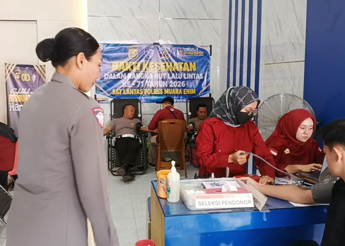 Komunitas Ojol Ramaikan Bakti Kesehatan Donor Darah HUT ke-71 Lalu Lintas Bhayangkara