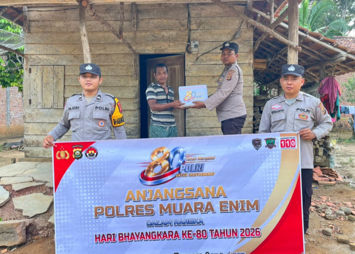 HUT Bhayangkara ke-80, Polsek Rambang Anjangsana dan Salurkan Bansos di 3 Desa