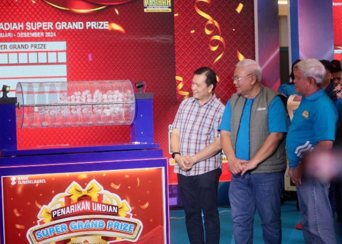 Pj Gubernur Sumsel Hadiri Pengundian Super Grand Prize BSB Tahun Buku 2024