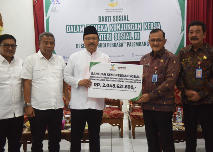 Pemprov Sumsel Dapat Bantuan Buffer Stock Kesiapsiagaan Penanggulangan Bencana dari Kementerian Sosial