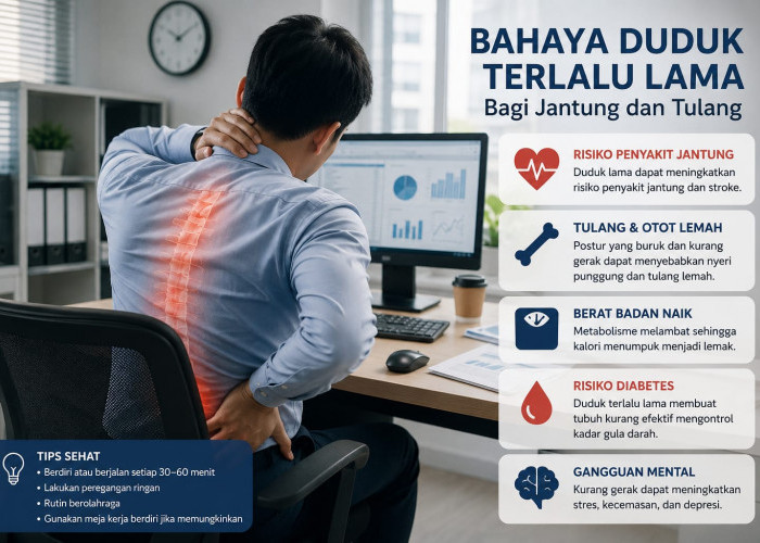 Bahaya Duduk Terlalu Lama, Ini Dampaknya Bagi Jantung dan Tulang