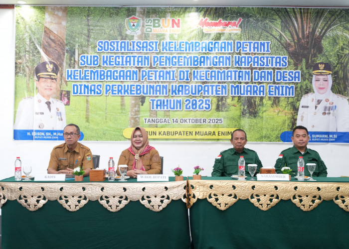 Tingkatkan Produktivitas Pertanian, Dinas Perkebunan Muara Enim Gelar Sosialisasi Kelembagaan Petani