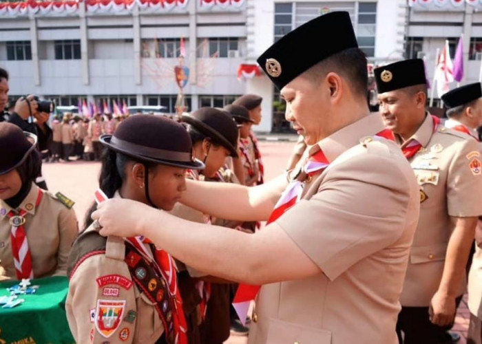 46 Pengurus Kwarcab Gerakan Pramuka Muara Enim Terima Penghargaan