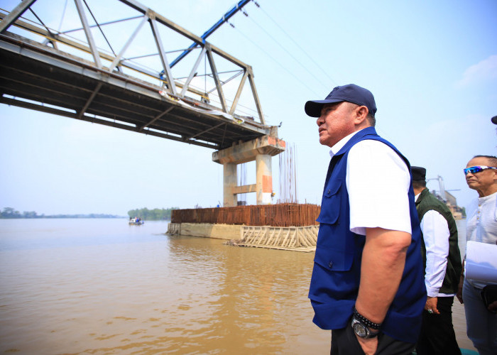 Gubernur Herman Deru Desak Jembatan P6 Lalan Tersambung Januari 2027