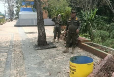 Baru 3 Hari Dipasang, 4 Kotak Sampah di Taman Bunga Tabebuya Gapura Muara Enim Raib Dicuri