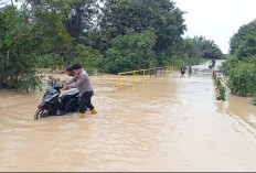 Sungai Birek Meluap, Akses Jalan Desa Gumawang Muara Enim Terendam