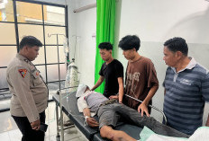 Tertabrak Kereta Api Babaranjang di Wilayah Muara Enim, Pengendara Sepeda Motor Honda Revo Alami Luka Berat