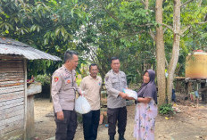 Polsek Rambang Salurkan Bantuan Sosial untuk Korban Bencana Alam