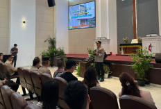 Polisi Bangun Kedekatan dengan Jemaat GMI Muara Enim Lewat Minggu Kasih